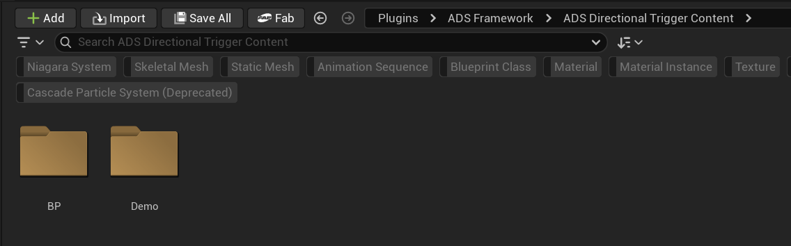 Content folder overview