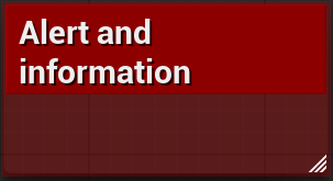 Warning and information comment