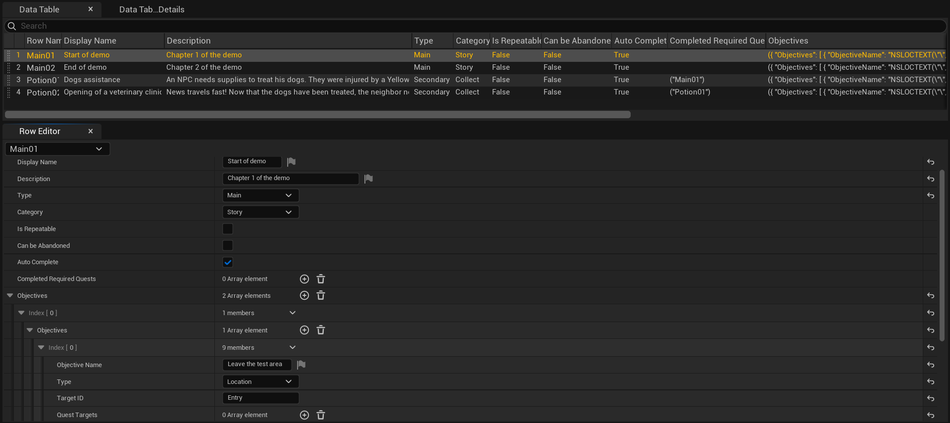 Direct DataTable editing